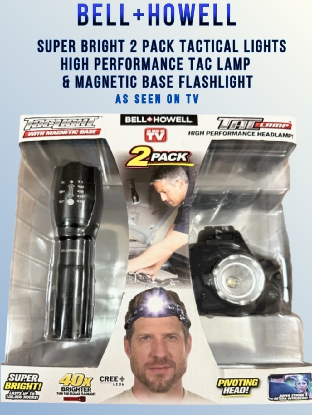Headgear Vision Tac Lamp & Magnetic Flashlight High Performance Bright New